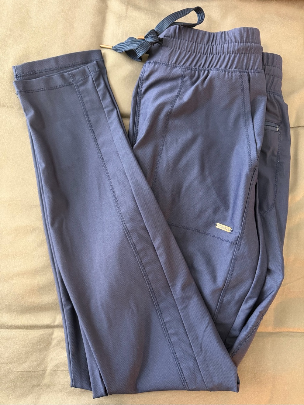 Cherokee Navy Drawstring Track Joggers - Picture 2 of 4